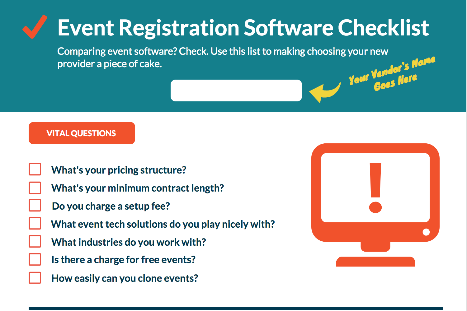 Event Registration Software Checklist Event Registration Software Checklist